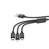Kábel 3 az 1-ben USB A Lightning / Micro USB / USB C Hoco 2A X74 1 m fekete - 0. kép
