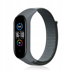 Nylon szíj Xiaomi Mi Band 5 / 6 / 7 számára szürke