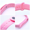 Szilikon szíj Xiaomi Mi Band 5 / 6 / 7 rózsaszín (37) - 1. kép