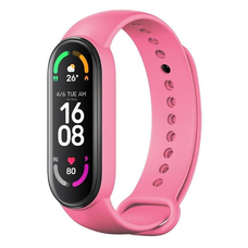 Szilikon szíj Xiaomi Mi Band 5 / 6 / 7 rózsaszín (37)
