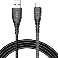 VEGER kábel USB A - Type C 2,4A V104 1,2 m fekete