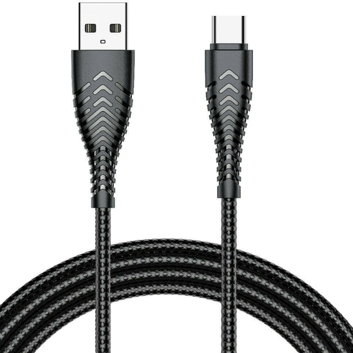 VEGER kábel USB A - Type C 2,4A V104 1,2 m fekete