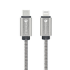 FORCELL F-ENERGY Metal C238 kábel Type C - Lightning PD 3A 27W 1 m ezüst, - 1. kép