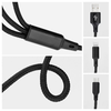 Kábel 3 az 1-ben USB A Lightning / Type C / Micro USB C171 1,2 m fekete - 0. kép