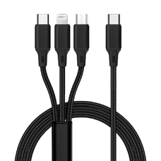 Kábel 3 az 1-ben Type C - Lightning / Type C / Micro USB 2,4A C171 1,2 m fekete
