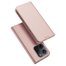 DUX DUCIS pénztárca tok SKIN PRO Xiaomi Redmi Note 14 4G (163,25mm) rózsaszín tok