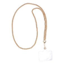 CHAIN #83 Telefon nyakpánt / zsinór hossza 80 cm (40 cm a hurkon) / nyakba akasztható - arany