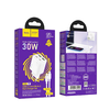 HOCO töltő 2 x Type C + 2 x USB A + kábel Type C Lightningra PD QC3.0 3A 30W N56 fehér - 3. kép
