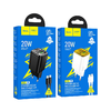 HOCO fali töltő USB A + Type C + kábel Type C - Lightning PD QC3.0 3A 20W N52 fehér - 3. kép