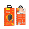 HOCO töltő 2 x Type C + 2 x USB A + kábel Type C to Type C PD QC3.0 3A 30W N56 fekete, - 3. kép
