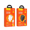 HOCO töltő 2 x Type C + 2 x USB A + kábel Type C to Type C PD QC3.0 3A 30W N56 fekete, - 4. kép