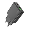 HOCO vékony fali töltő USB A + Type C PD QC3.0 3A 20W N38 fekete - 0. kép