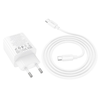 HOCO töltő 2 x Type C + 2 x USB A + kábel Type C to Type C PD QC3.0 3A 20W N55 fehér - 0. kép