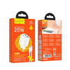HOCO töltő 2 x Type C + 2 x USB A + kábel Type C to Type C PD QC3.0 3A 20W N55 fehér - 3. kép