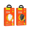 HOCO töltő 2 x Type C + 2 x USB A + kábel Type C to Type C PD QC3.0 3A 20W N55 fehér - 4. kép