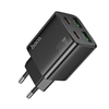 HOCO töltő 2 x Type C + 2 x USB A PD QC3.0 3A 20W N55 fekete - 1. kép