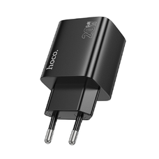 HOCO töltő 2 x Type C + 2 x USB A PD QC3.0 3A 20W N55 fekete