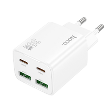 HOCO töltő 2 x Type C + 2 x USB A PD QC3.0 3A 20W N56 fehér