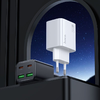 HOCO töltő 2 x Type C + 2 x USB A + Type C kábel Lightningre PD QC3.0 3A 30W N56 fekete - 2. kép