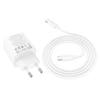 HOCO töltő 2 x Type C + 2 x USB A + Type C - Type C kábel PD QC3.0 3A 30W N56 fehér - 1. kép