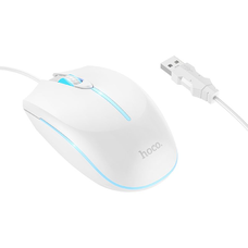 HOCO vezetékes gamer USB A számítógépes egér 2400 dpi GM37 fehér