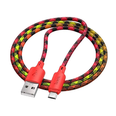 Hoco USB A-Micro USB kábel 2,4A 1 m színátmenetes piros