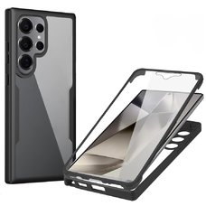 Samsung Galaxy S25 Ultra - Techsuit - ColorVerse 360 sorozat + Képernyővédő - Fekete tok