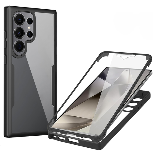Samsung Galaxy S25 Ultra - Techsuit - ColorVerse 360 sorozat + Képernyővédő - Fekete tok