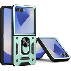 Samsung Galaxy Z Flip7 - Techsuit CamShield sorozat - Zöld tok