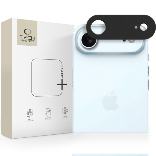 iPhone 17 Air čierny Tech-Protect Camalloy Fit+ ochrana kamery, sklenená fólia