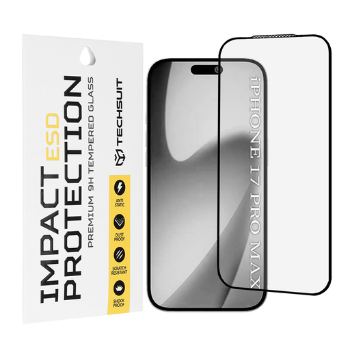 iPhone 17 Pro Max Čierny Techsuit ESD sklo ochranná fólia