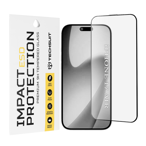 iPhone 17 Air Čierny Techsuit ESD sklo ochranná fólia