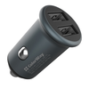 ColorWay - Mini Autós Töltő (CW-CHA036Q-GR) - 2x USB, Gyors Töltés 2.0 és 3.0, 36W, 3A, Huawei FCP, Auto ID Chip, 24V - Szürke - 0. kép