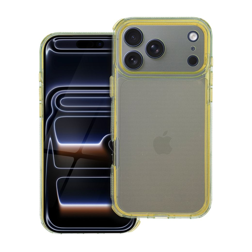  iPhone 17 Pro Max sárga MATRIX CLEAR tok