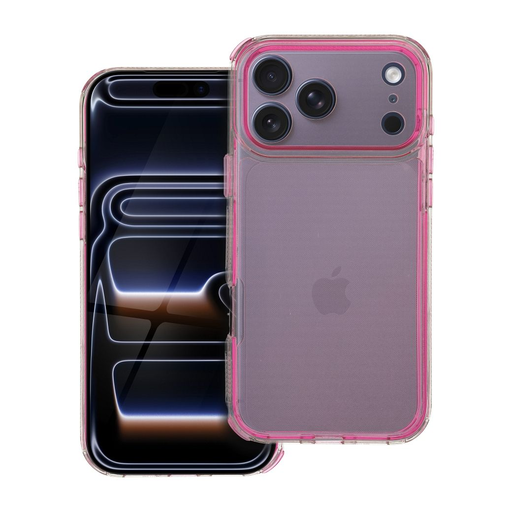  iPhone 17 Pro Max Púderrózsaszín MATRIX CLEAR tok