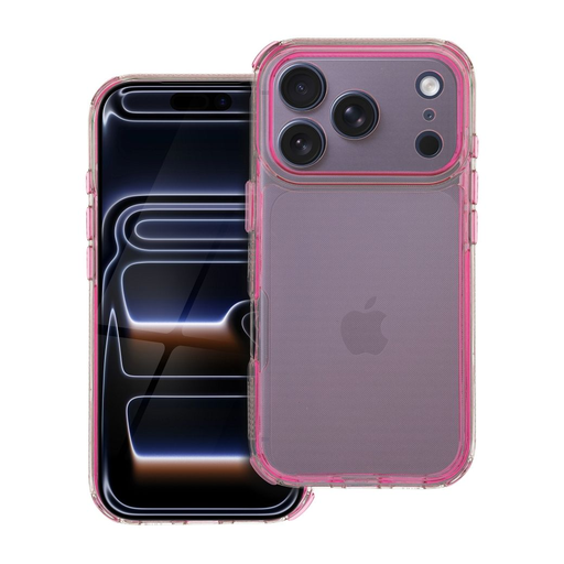 iPHONE 17 Pro púderrózsaszín MATRIX ÁTTETSZŐ tok