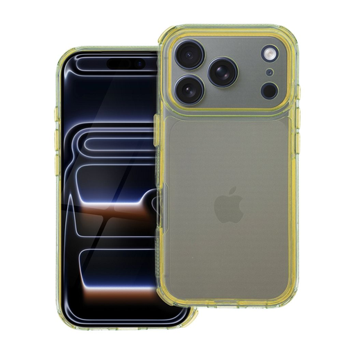  iPhone 17 Pro Sárga MATRIX Átlátszó tok