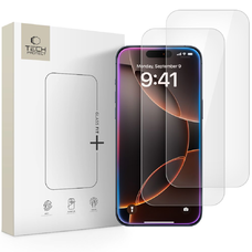 Edzett üveg Tech-Protect Glass Fit+ 2-pack iPhone 16 Pro Max / 17 Pro Max Átlátszó üvegfólia