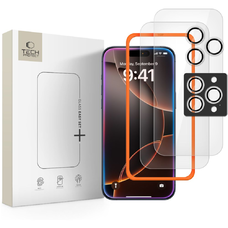 Tech-protect Easy Set+ 3-csomagos iPhone 16 Pro / 17 Pro üvegfólia átlátszó