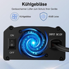 Techsuit - Autós feszültségátalakító FlexiCarVolt (IA1) - Type-C, USB-A, Csatlakozó aljzat, PD65W, 300W - Piros - 1. kép