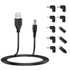 Techsuit - Töltőadapter CableNest (AC21) - USB-ről DC-re, 7x DC hordós csatlakozó adapterrel (kerek csatlakozó), Type-C, Mini-USB, Micro-USB - Fekete. - 0. kép