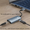 Techsuit - 2 az 1-ben Audio Adapter AcustiCore (AC22) - Type-C-ről Type-C/3.5mm Jackre, Gyors Töltés, DAC Chip, Hi-Fi Hangzás - Szürke - 3. kép