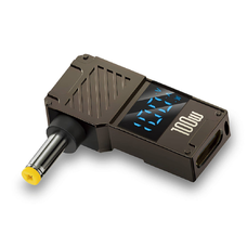Techsuit - Laptop Adapter LaptopPlugX (A22) - Laptophoz, DC-ről Type-C-re, 100W, LED kijelzővel - Fekete