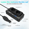 Techsuit - Autós Áramátalakító PowerDrive X (IA2) - Type-C, 2x USB-A, 2x AC Csatlakozó, 220V, 200W - Fekete - 4. kép