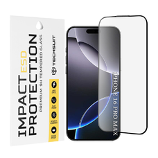 Techsuit - ESD Üveg - iPhone 16 Pro Max - Fekete üvegfólia