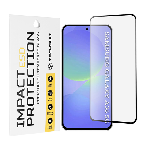 Samsung Galaxy A36 5G / A56 5G Techsuit - ESD Üveg - Fekete üvegfólia