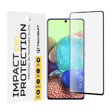 Techsuit - ESD Üveg kijelzővédő - Samsung Galaxy A71 4G / A71 5G / Note 10 Lite / M51 - Fekete