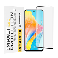 ESD Glass előlapvédő fólia - Oppo A98 5G / A79 5G / A58 4G / OnePlus Nord N30 SE - Fekete üvegfólia