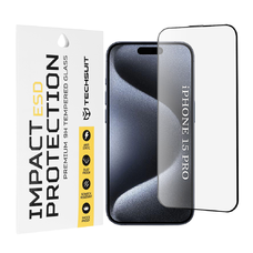 Techsuit - ESD Üveg - iPhone 15 Pro - Fekete. üvegfólia