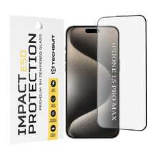 iPhone 15 Pro Max - ESD Glass védőtok - Fekete - Techsuit üvegfólia
